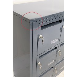 Bloc de 9 Boîtes aux Lettres LEABOX Collective Extérieur Mural Gris Anthracite - 3x3