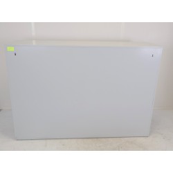 Armoire Basse Métallique de Bureau à Portes Coulissantes 4 Tablettes 160x109x45cm