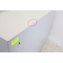 Armoire Basse Métallique de Bureau à Portes Coulissantes 4 Tablettes 160x109x45cm