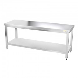 Table de Préparation Inox GOLDINOX Étagère Basse Sur Pieds L2000mm P700mm H850mm - TN207
