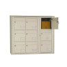 Bloc de 9 Boîtes aux Lettres LEABOX Collective Extérieur Sans Pieds Ivoire - 3x3