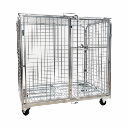 Chariot Armoire Roulante Basse 2 Portes Charge 400kg pour le Rangement de Matériel Sportif