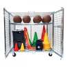 Chariot Armoire Roulante Basse 2 Portes pour le Rangement de Matériel Sportif