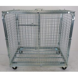 Chariot Armoire Roulante Basse 2 Portes Charge 400kg pour Rangement de Matériel Sportif