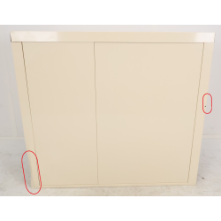 Bloc de 9 Boîtes aux Lettres LEABOX Collective Extérieur Sans Pieds Ivoire - 3x3 pas Cher