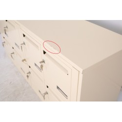 Bloc de 8 Boîtes aux Lettres LEABOX Collectives Intérieur Mural Beige - 4x2