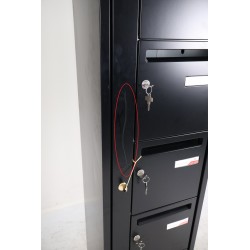 Bloc de 5 Boîtes aux Lettres RENZ Collectives Intérieur Mural Noir - 1x5 -