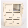 LEABOX - Bloc de 6 Boites aux Lettres Collectives Intérieur 2x3 Beige