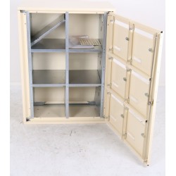 Bloc de 6 Boites aux Lettres LEABOX Collective Intérieur Sans pieds Beige - 2x3