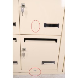 Bloc de 6 Boites aux Lettres LEABOX Collective Intérieur Sans pieds Beige - 2x3