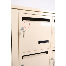 Bloc de 6 Boites aux Lettres LEABOX Collective Intérieur Sans pieds Beige - 2x3