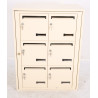 LEABOX - Bloc de 6 Boites aux Lettres Collectives Intérieur 2x3 Beige