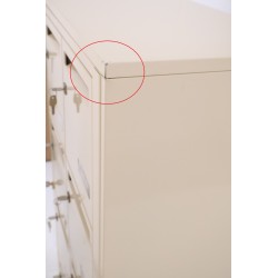 Bloc de 8 Boîtes aux Lettres LEABOX Collectives Intérieur Mural Beige - 2x4