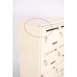 Bloc de 8 Boîtes aux Lettres LEABOX Collectives Intérieur Mural Beige - 2x4