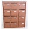 Bloc de 12 Boîtes aux Lettres RENZ Collective Intérieur Mural Rouille