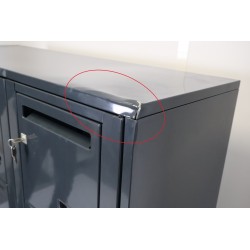 Bloc de 15 Boîtes aux Lettres LEABOX Collective Intérieur Mural Gris Pas Cher