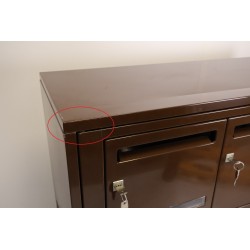 Bloc de 12 Boîtes aux Lettres LEABOX Collective Intérieur Mural Marron Pas Cher