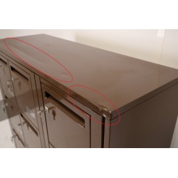 Bloc de 12 Boîtes aux Lettres LEABOX Collective Intérieur Mural Marron Pas Cher