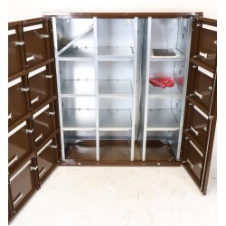 Bloc 12 Boîtes aux Lettres LEABOX Collective Intérieur Mural Marron