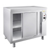 Meuble Bas Chauffant Inox GOLDINOX  Premium 2 Portes Coulissantes sur Pieds L140mm P600mm - ARC126
