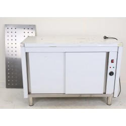 Meuble Bas Chauffant Inox GOLDINOX  Premium 2 Portes Coulissantes sur Pieds L140mm P600mm - ARC126