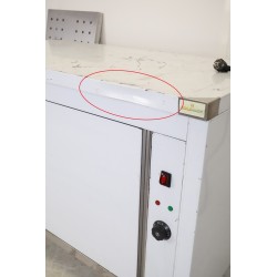 Meuble Bas Chauffant Inox GOLDINOX  Premium 2 Portes Coulissantes sur Pieds L140mm P600mm - ARC126