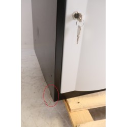 Vestiaire 9 Casiers à Portes Bombées Fermeture à Clés L1200 P500 H1800 NoirBlanc- 14.3767