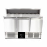 Meuble à Pizza Réfrigérée GOLDINOX Premium Inox 3 Portes Plan de Travail Granit