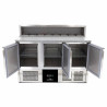 Meuble à Pizza Réfrigérée GOLDINOX Premium Inox 3 Portes
