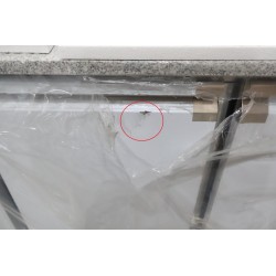 Meuble à Pizza Réfrigérée GOLDINOX Premium Inox 3 Portes Plan de Travail Granit - ACE408 Pas Cher