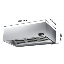 Hotte Professionnelle Caisson Inox GOLDINOX Premium avec Moteur, Variateur, Éclairage, Filtre et Robinet Vidange