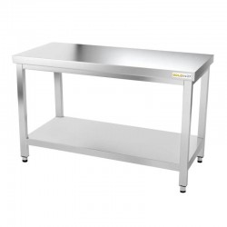 Table de Travail Préparation Inox GOLDINOX Étagère Basse Sur Pieds L1600mm P800mm H850mm - TN168