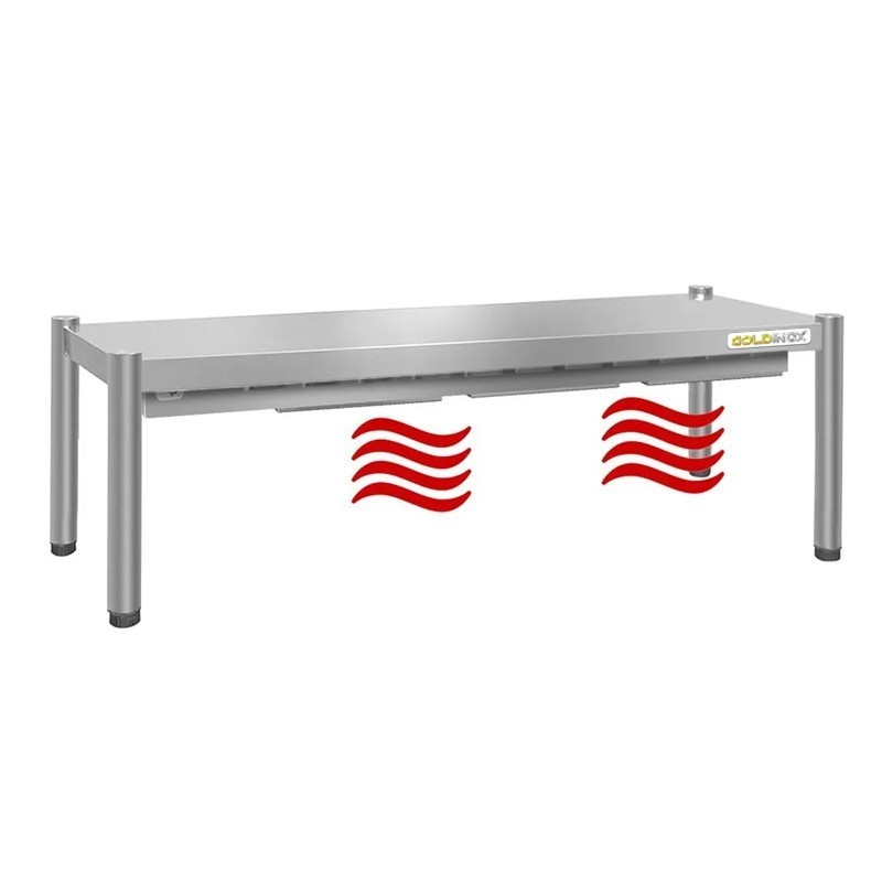 Passe-Plat Inox Chaufant Pont Thermique GOLDINOX Premium Chauffage Infrarouge Résistance Céramique - PP124-P110