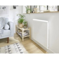 Radiateur Électrique Double Corps de Chauffe NOIROT Radiasoft Connecté Horizontal Blanc