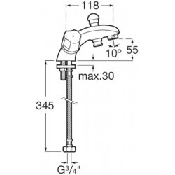 Mélangeur Bain/Douche ROCA Niagara +N Monotrou Chromé - A5A0569C00