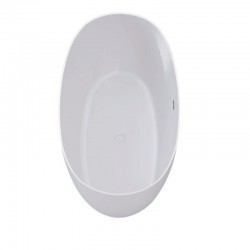 Baignoire Îlot TOTS Blanc Mat 160x75x59cm - O-6423