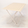 Table de Jardin Pliante 4 Personnes HESPÉRIDE Azua en Aluminium 110x71cm Argile - 196858
