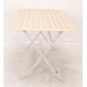 Table de Jardin Pliante 4 Personnes HESPÉRIDE Azua en Aluminium 110x71cm Argile - 196858