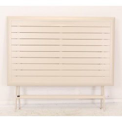 Table de Jardin Pliante 4 Personnes HESPÉRIDE Azua en Aluminium 110x71cm Argile - 196858