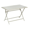 Table de Jardin Pliante 4 Personnes HESPÉRIDE Azua en Aluminium 110x71cm Argile - 196858
