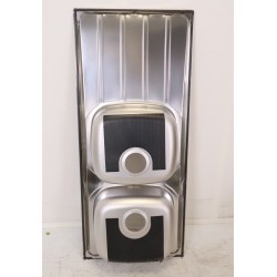 Évier de Cuisine 2 Bacs MONTEBELLO 116x50 cm Inox Lisse - EV4521IL