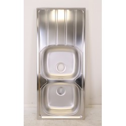 Évier de Cuisine 2 Bacs MONTEBELLO 116x50 cm Inox Lisse - EV4521IL - NEUF Déclassé
