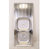 Évier de Cuisine 2 Bacs MONTEBELLO 116x50 cm Inox Lisse - EV4521IL - NEUF Déclassé
