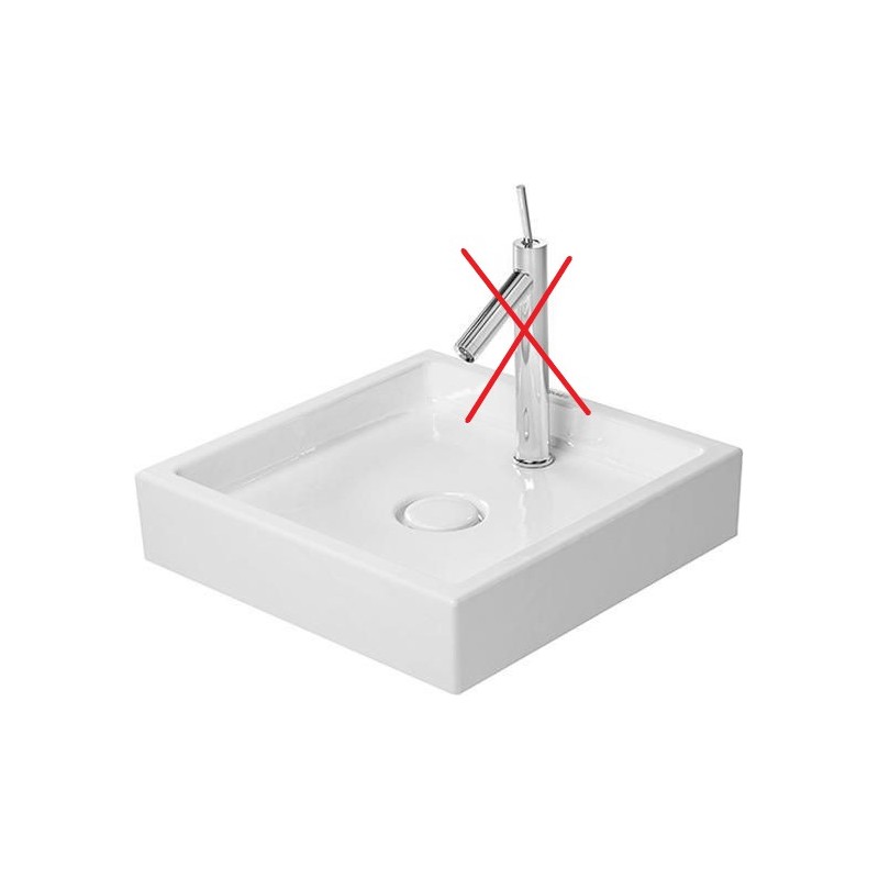 Vasque Lavabo Céramique à Poser DURAVIT Starck 1 47x47 cm Blanc - 0387470027 - NEUVE