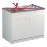 Meuble Sous-Évier de Cuisine AQUARINE Liberty 2 Portes 80x58x82 cm Blanc - 200183 - NEUF Déclassé