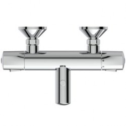 Mitigeur Thermostatique Bain/Douche PORCHER Olyos Mural Laiton Chromé