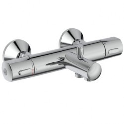 Mitigeur Thermostatique Bain/Douche PORCHER Olyos Mural Laiton Chromé - D0562AA - NEUF