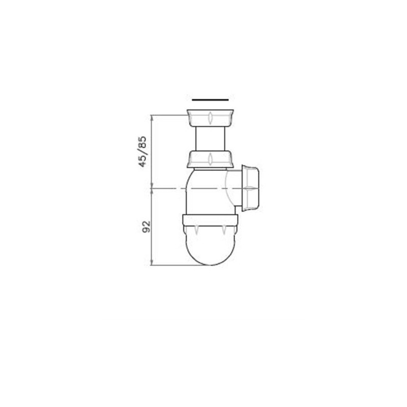 Siphon Évier FRANKE Universel Sans Prise Lave-Vaiselle Sortie en PVC - 667449 - NEUF