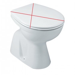 Cuvette WC sur Pied ROCA Polo Sortie Horizontale Alimentation Indépendante Blanche Céramique - WM822012Z0