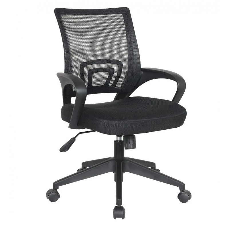 Siège Fauteuil de Bureau FELUCCA Avec Accoudoirs Fixes Noir - 102077